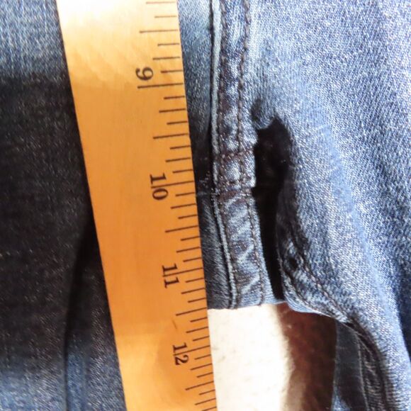 T K Axel Jeans Mens 32x32 Blue Slim Bootcut Dark Wash Cotton Denim Flap Pockets - Picture 10 of 13